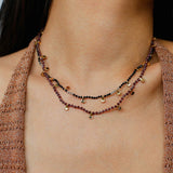 Boundless Spirit Woven Natural Stone Necklace - Garnet - floysun