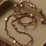 Boundless Spirit Woven Natural Stone Necklace - Garnet - floysun