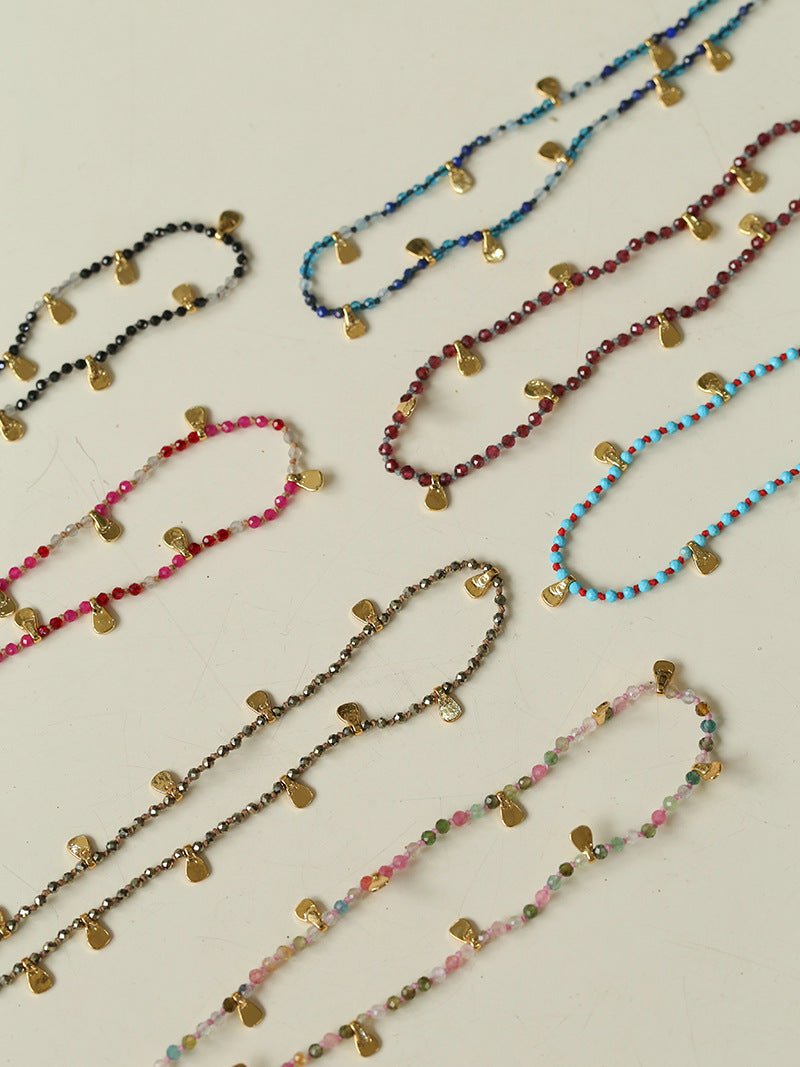 Boundless Spirit Woven Natural Stone Necklace - Garnet - floysun