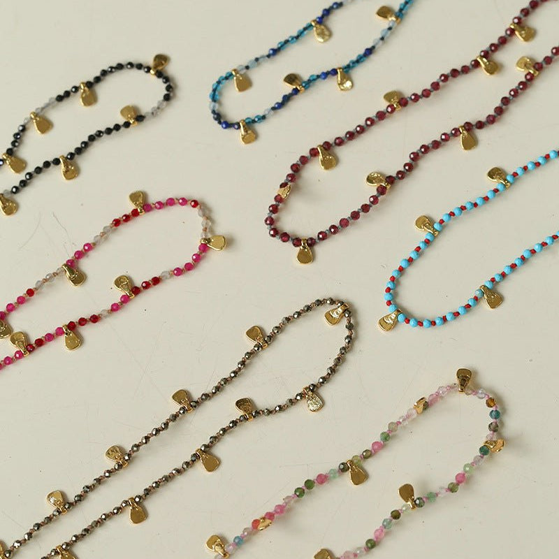Boundless Spirit Woven Natural Stone Necklace - Garnet - floysun
