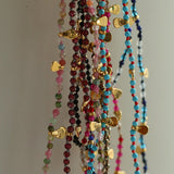 Boundless Spirit Woven Natural Stone Necklace - Garnet - floysun