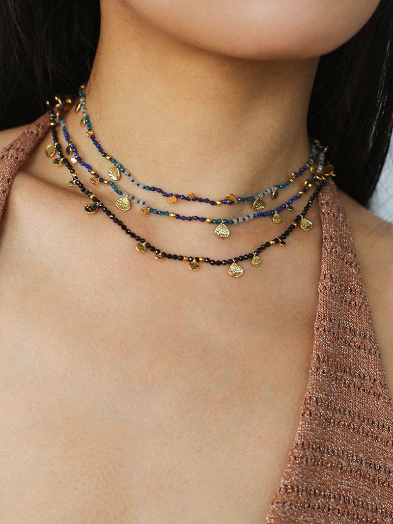 Boundless Spirit Woven Natural Stone Necklace - Lapis Lazuli - floysun