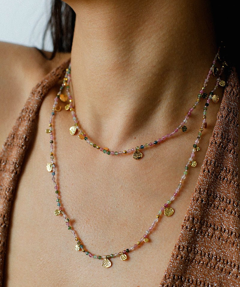 Boundless Spirit Woven Natural Stone Necklace - Tourmaline - floysun