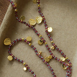 Boundless Spirit Woven Natural Stone Short Necklace - Garnet - floysun