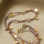 Boundless Spirit Woven Natural Stone Short Necklace - Garnet - floysun