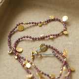 Boundless Spirit Woven Natural Stone Short Necklace - Garnet - floysun