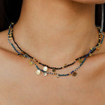 Boundless Spirit Woven Natural Stone Short Necklace - Lapis Lazuli - floysun