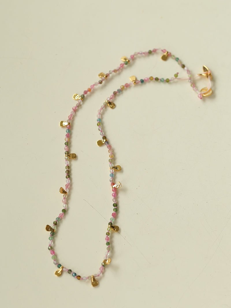 Boundless Spirit Woven Natural Stone Short Necklace - Tourmaline - floysun