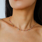 Boundless Spirit Woven Natural Stone Short Necklace - Tourmaline - floysun