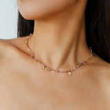 Boundless Spirit Woven Natural Stone Short Necklace - Tourmaline - floysun