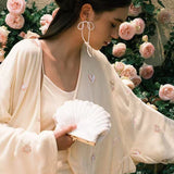 Bow Dance Two - Tone Bow Earrings - floysun