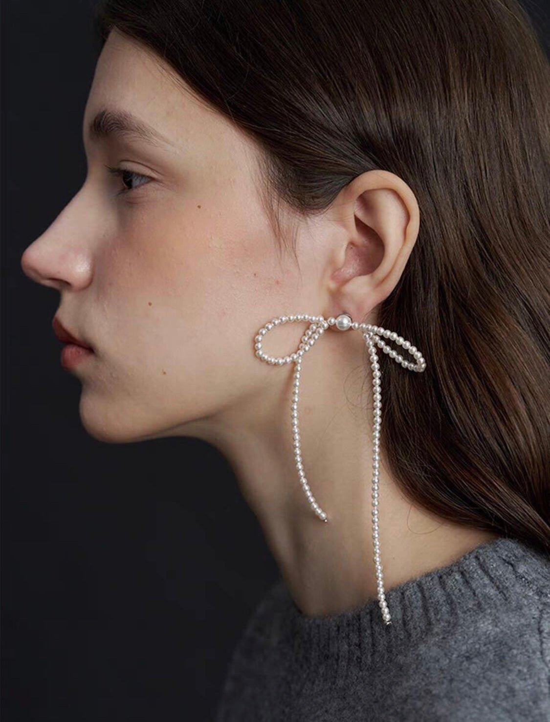 Bow Dance Two - Tone Bow Earrings - floysun