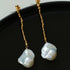Branch Baroque Pearl Long Drop Earrings - Without Diamond - floysun