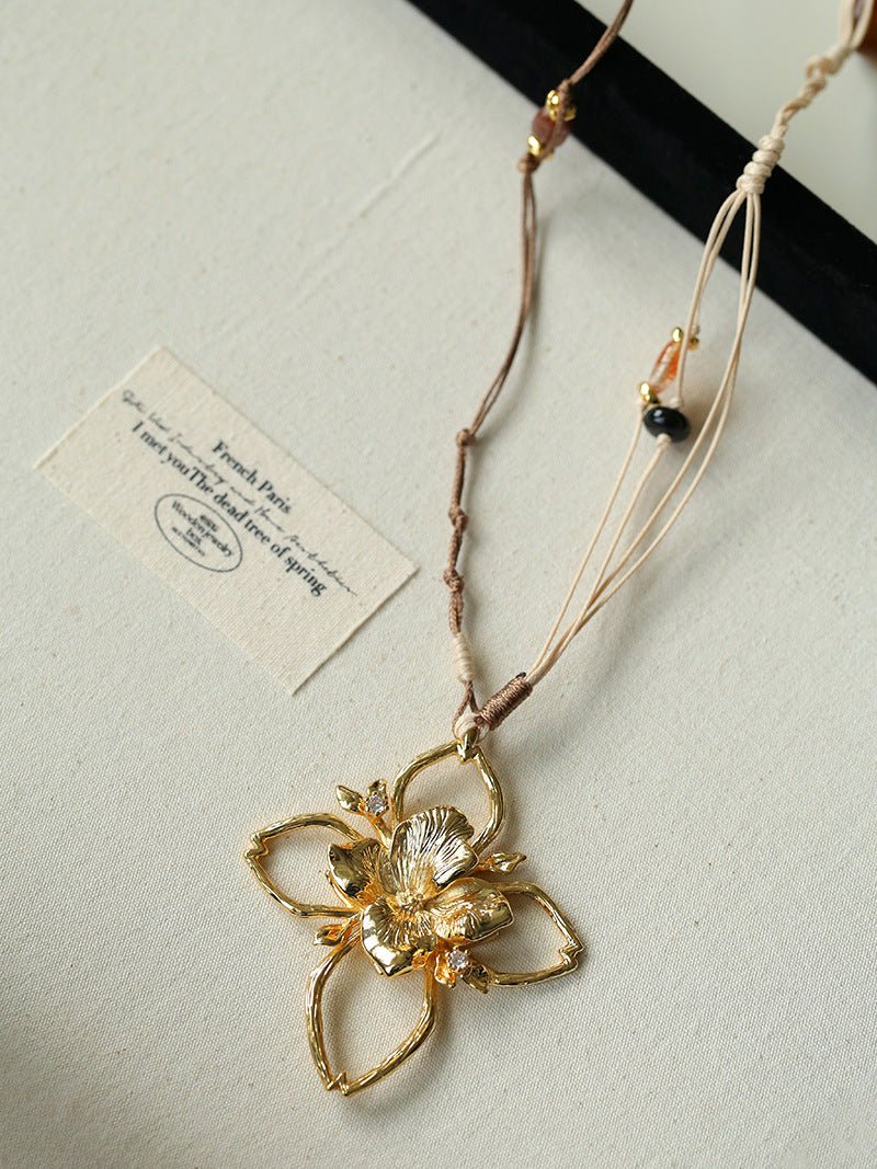 Branch Shadow Braided Necklace - floysun