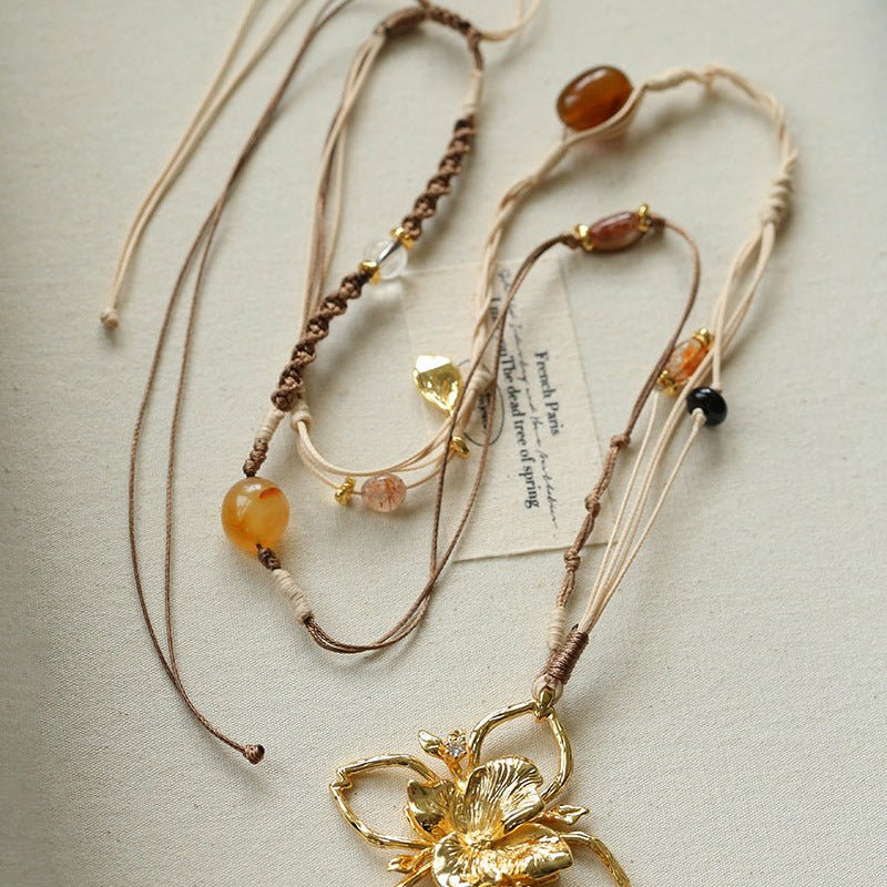 Branch Shadow Braided Necklace - floysun