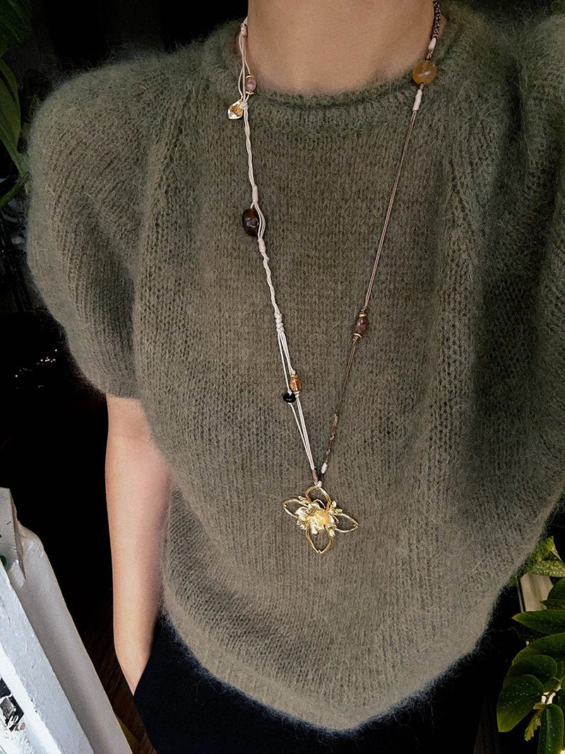 Branch Shadow Braided Necklace - floysun