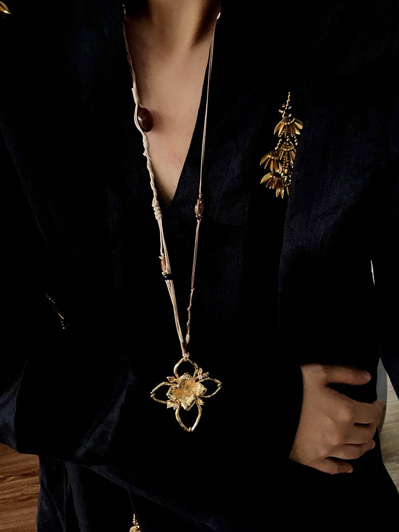 Branch Shadow Braided Necklace - floysun