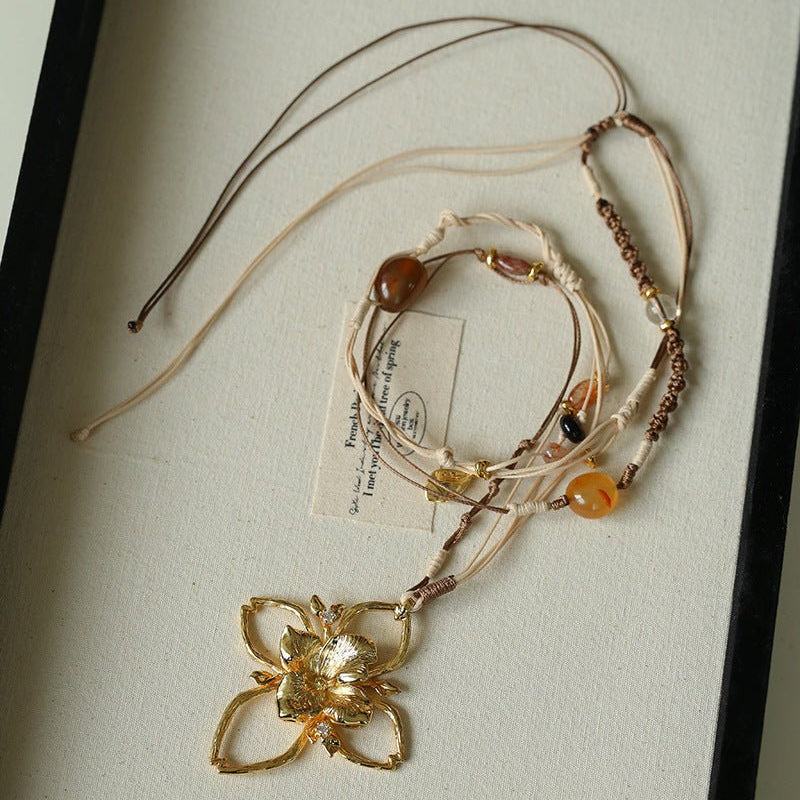 Branch Shadow Braided Necklace - floysun