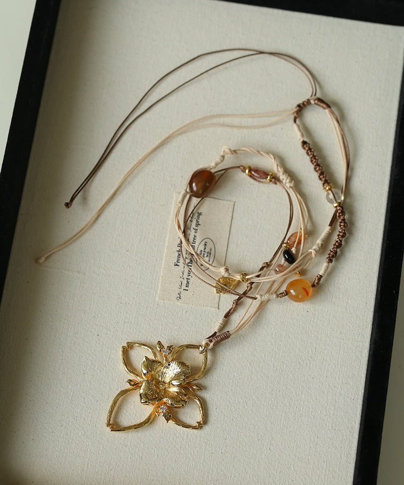 Branch Shadow Braided Necklace - floysun