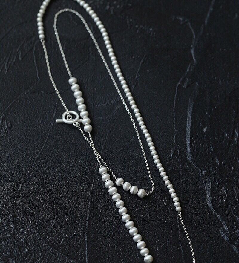 Brushed Ball Long Multi - Layer Wrap OT Chain Necklace - floysun