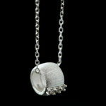 Brushed Barrel CZ Pendant Adjustable Necklace - floysun