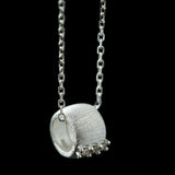 Brushed Barrel CZ Pendant Adjustable Necklace - floysun