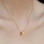 Brushed Barrel CZ Pendant Adjustable Necklace - floysun