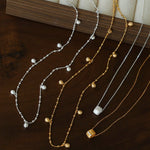 Brushed Barrel CZ Pendant Adjustable Necklace - floysun