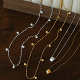 Brushed Barrel CZ Pendant Adjustable Necklace - floysun