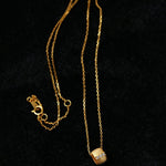 Brushed Barrel CZ Pendant Adjustable Necklace - floysun