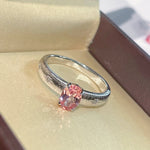Brushed Eight - Point Star Cabochon Ring with Lab - Grown Sapphire - floysun