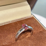 Brushed Eight - Point Star Cabochon Ring with Lab - Grown Sapphire - floysun