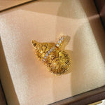 Brushed Filigree Gourd Pendant Necklace - floysun