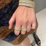 Brushed Palace - Style Sunflower Wide Cuff Bracelet - floysun