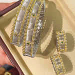 Brushed Palace - Style Sunflower Wide Cuff Bracelet - floysun