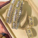 Brushed Palace - Style Sunflower Wide Cuff Bracelet - floysun