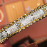 Brushed Palace - Style Sunflower Wide Cuff Bracelet - floysun