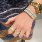 Brushed Palace - Style Sunflower Wide Cuff Bracelet - floysun