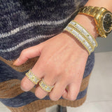 Brushed Palace - Style Sunflower Wide Cuff Bracelet - floysun