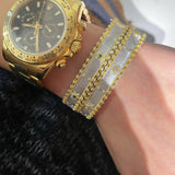 Brushed Palace - Style Sunflower Wide Cuff Bracelet - floysun