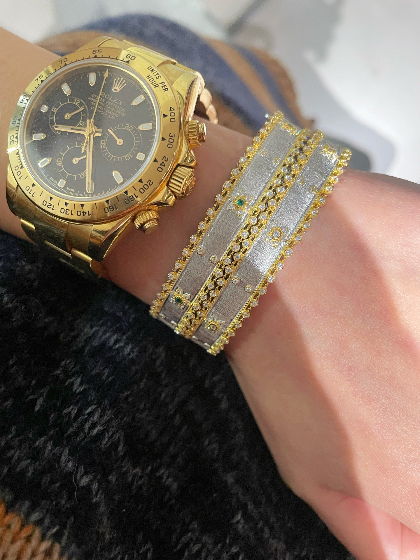 Brushed Palace - Style Sunflower Wide Cuff Bracelet - floysun