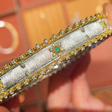 Brushed Palace - Style Sunflower Wide Cuff Bracelet - floysun