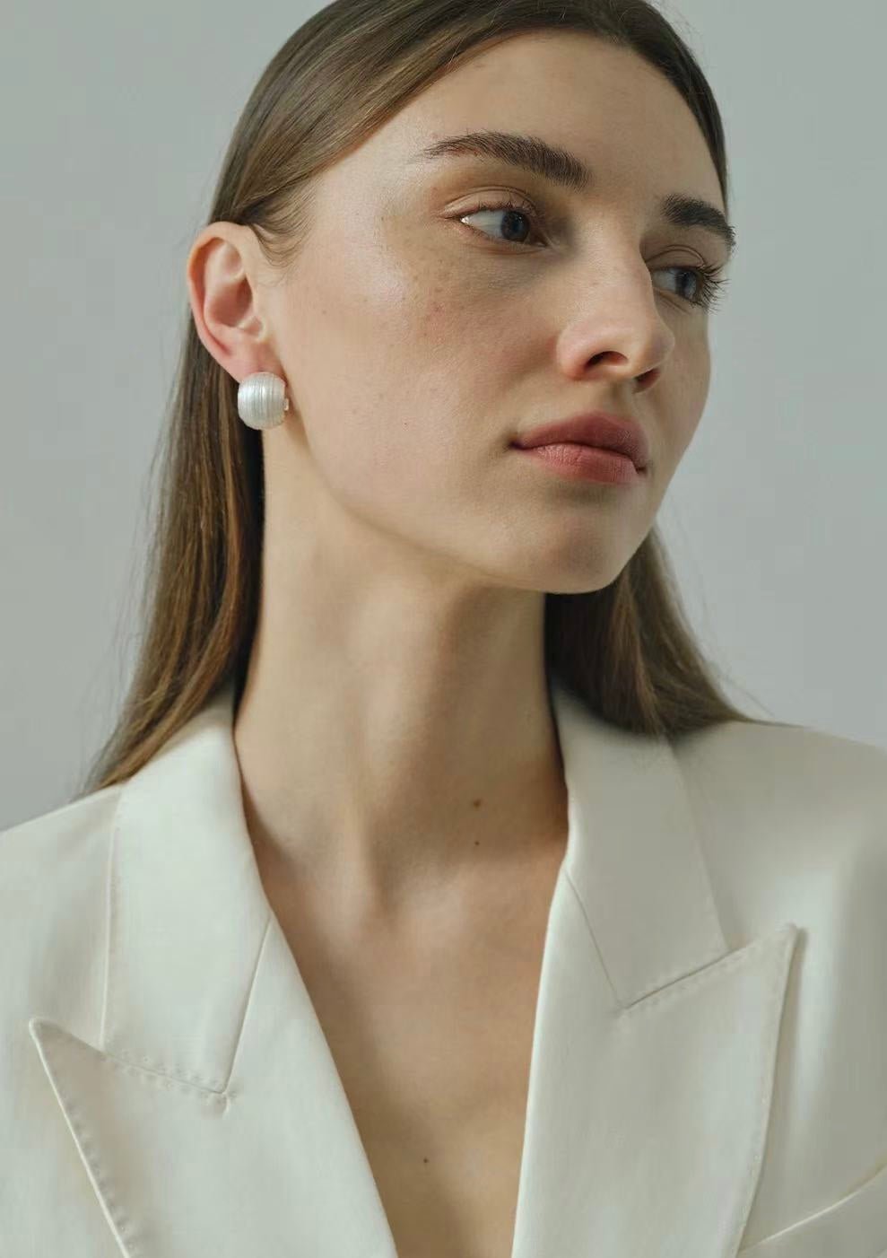 Brushed Wide C - Hoop Earrings - floysun