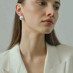 Brushed Wide C - Hoop Earrings - floysun