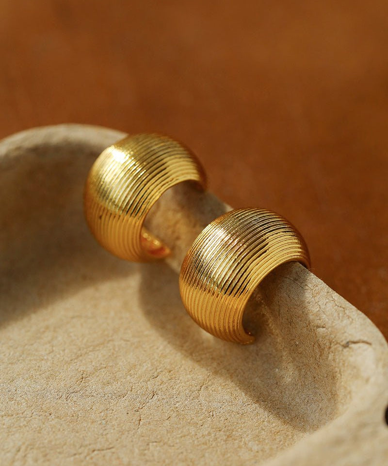 Brushed Wide C - Hoop Earrings - floysun