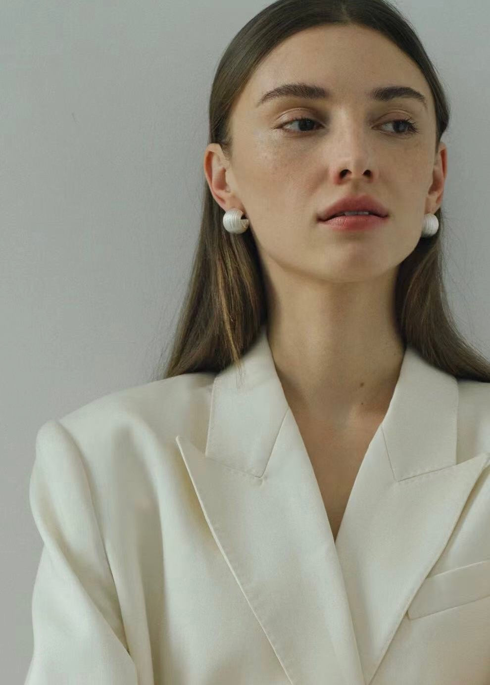 Brushed Wide C - Hoop Earrings - floysun