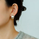 Brushed Wide C - Hoop Earrings - floysun