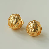 Brushed Woven Orb Earrings - floysun