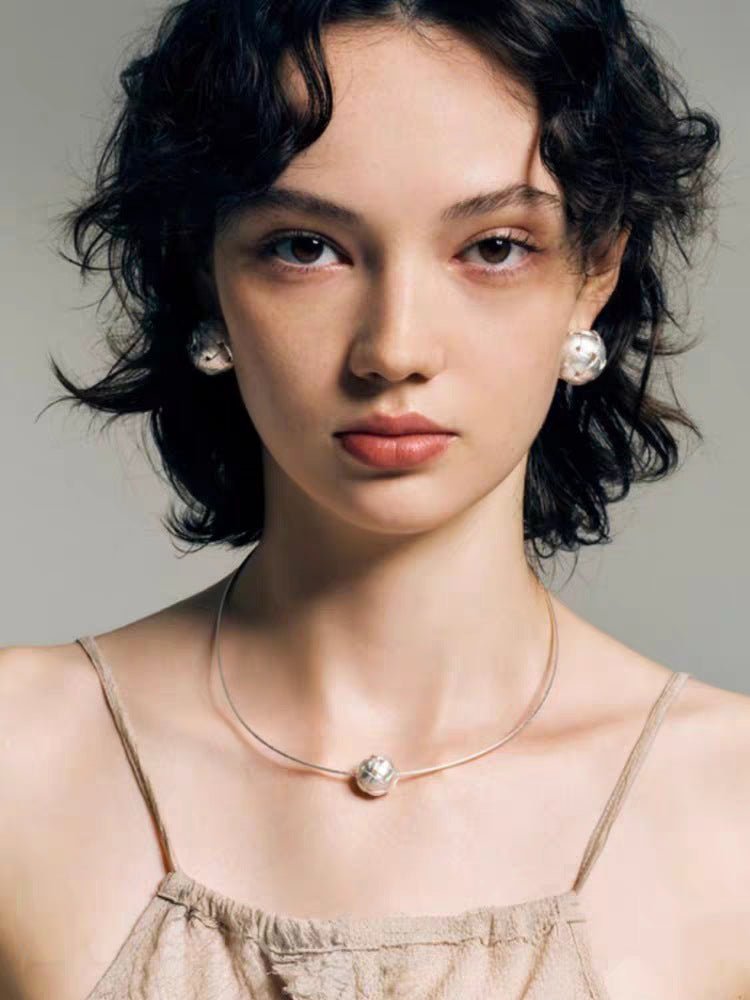 Brushed Woven Orb Earrings - floysun