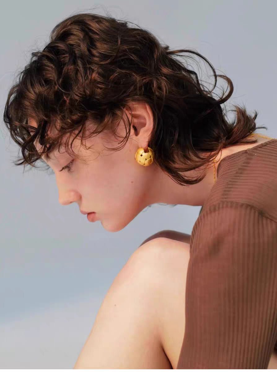 Brushed Woven Orb Earrings - floysun